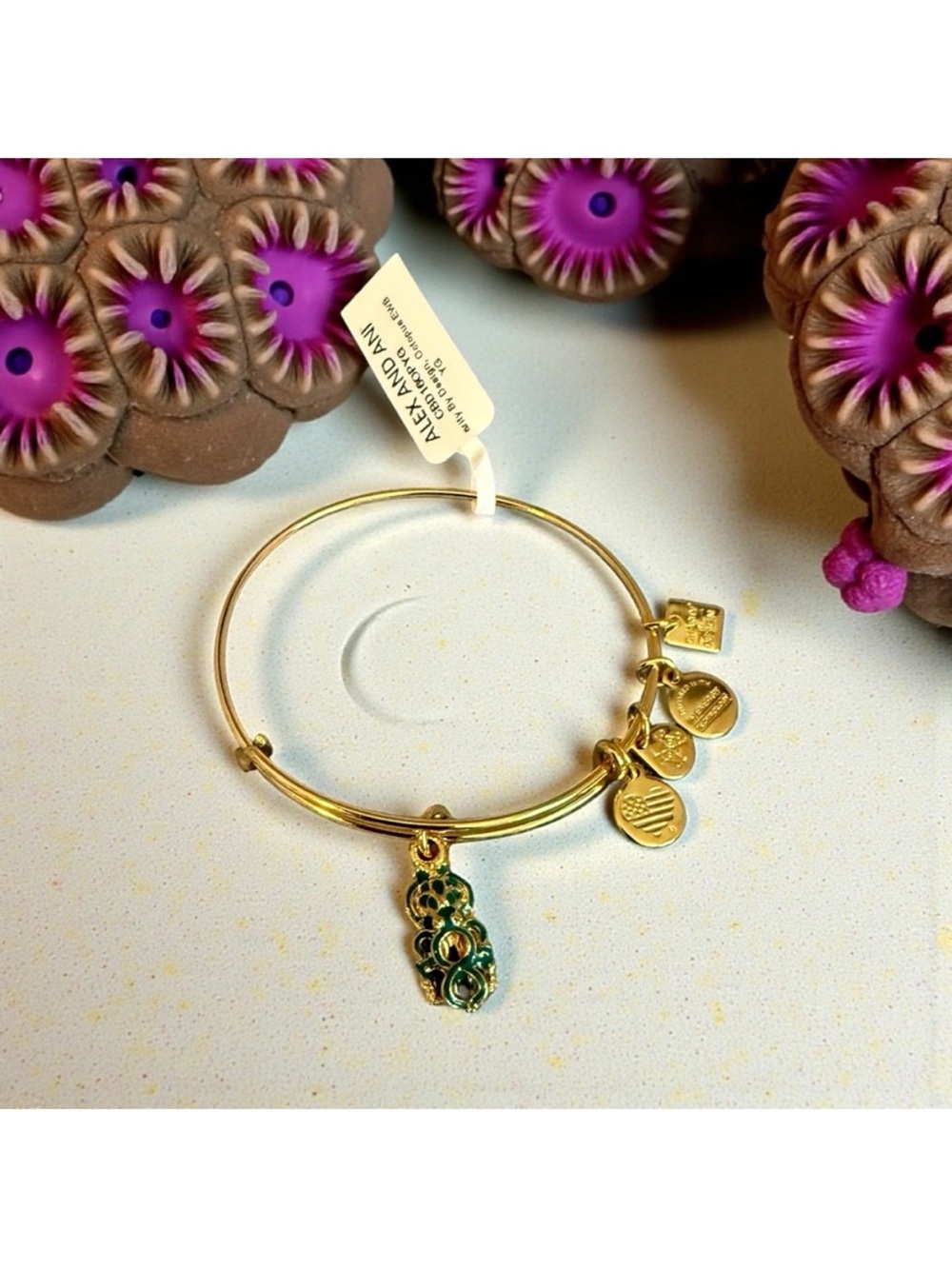 Alex and Ani Charity by Design UNICEF Octopus Expandable Wire Bangle Bracelet